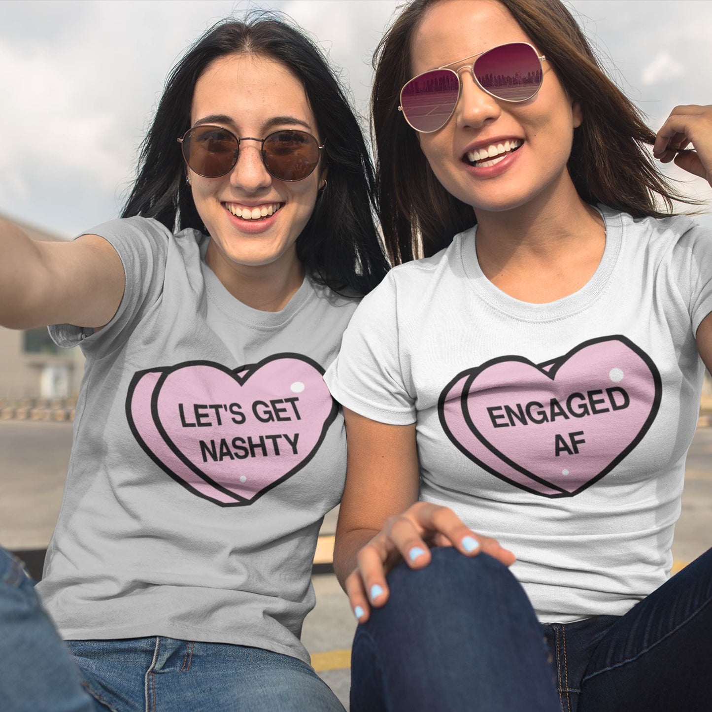 Conversation Heart Shirts❤️🧡💙💛  Phrase + Color Options! For Your Nashville Bachelorette Party