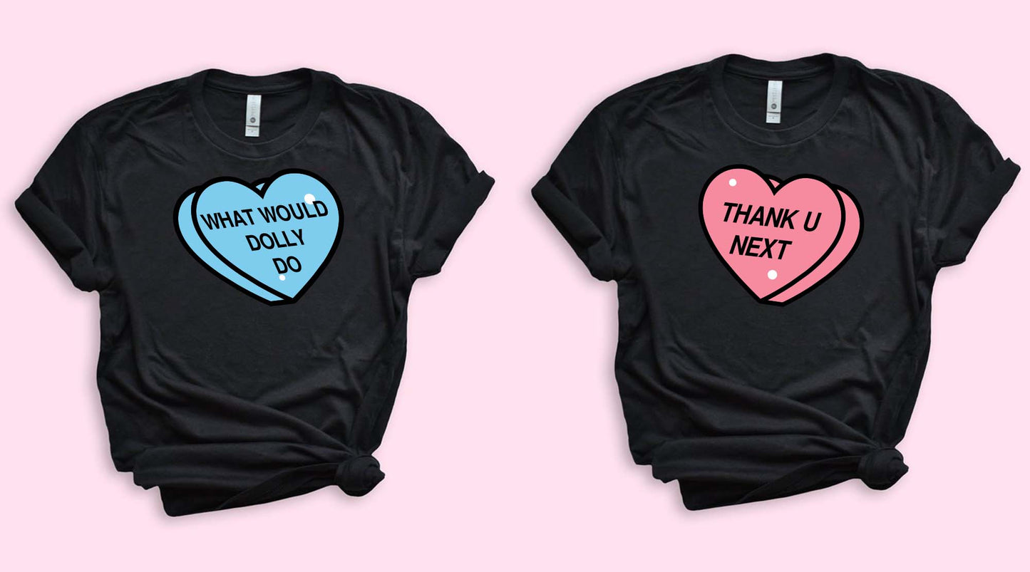Conversation Heart Shirts❤️🧡💙💛  Phrase + Color Options! For Your Nashville Bachelorette Party