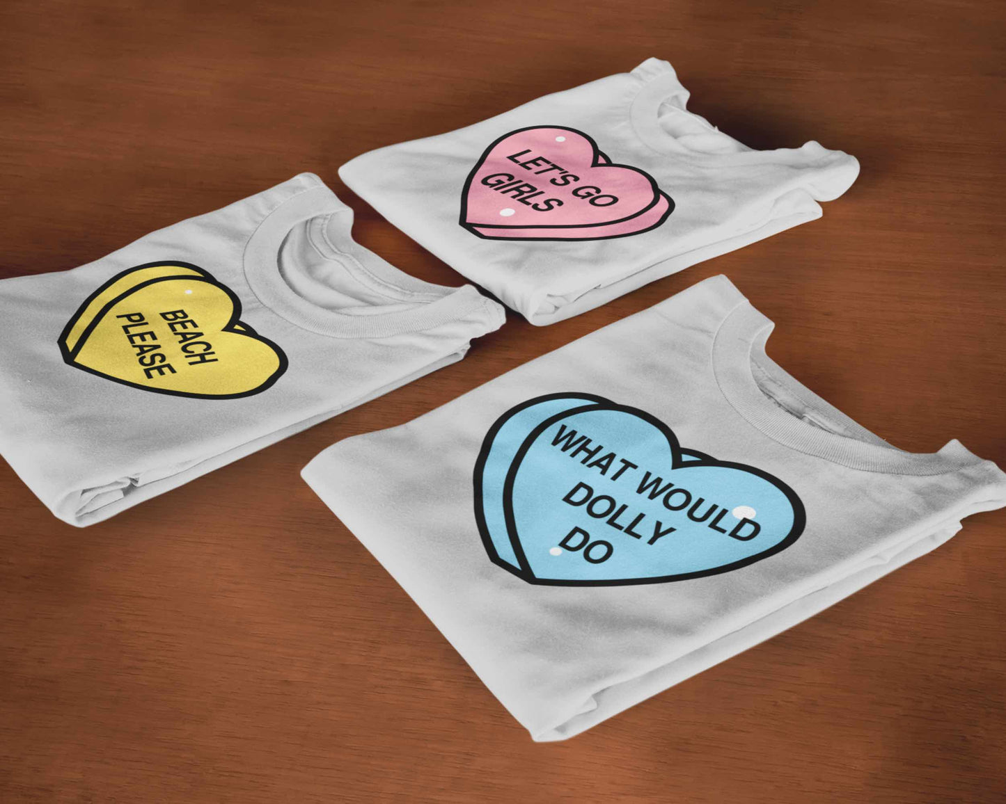 Conversation Heart Shirts❤️🧡💙💛  Phrase + Color Options! For Your Nashville Bachelorette Party